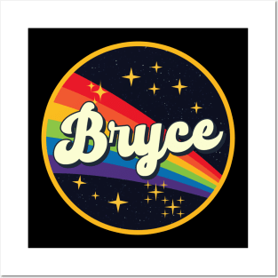 Bryce // Rainbow In Space Vintage Style Posters and Art